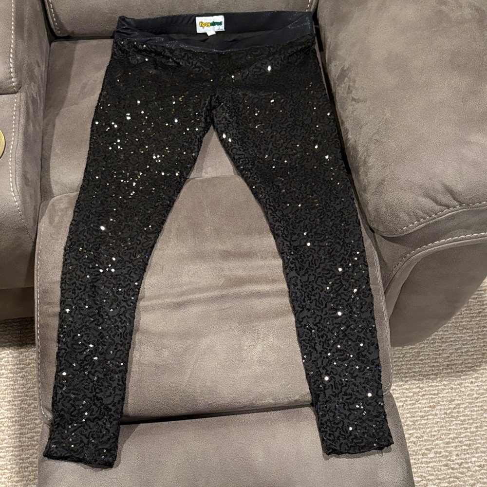 Tipsy Elves Sparkling Black Leggings